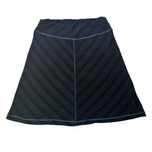 Aventura A-line Skirt Black With Blue Stripes Size medium